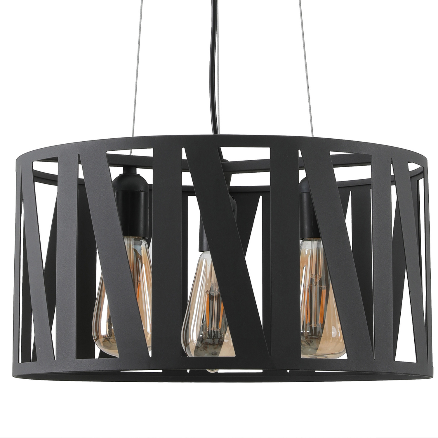 CGC Lighting - CGC NIKITA Black Metal Cutout Suspended Ceiling Light - black thumbnail