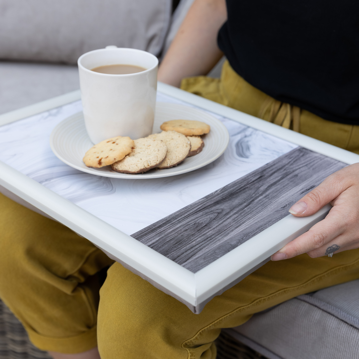 Image of Creative Tops Marble Effect Lap Tray,&hellip;