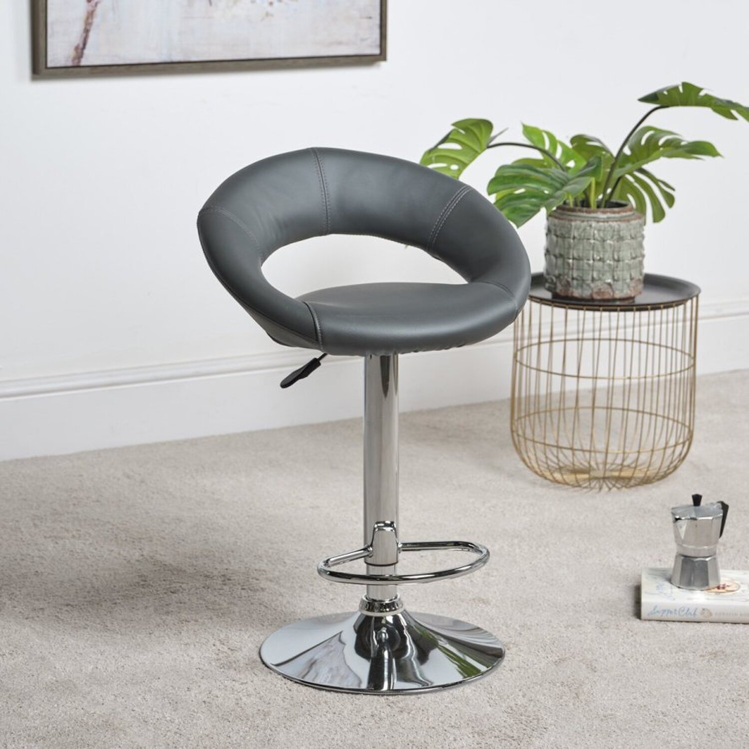 Woods Furniture - Plump Bar Stool  - Black - Black thumbnail