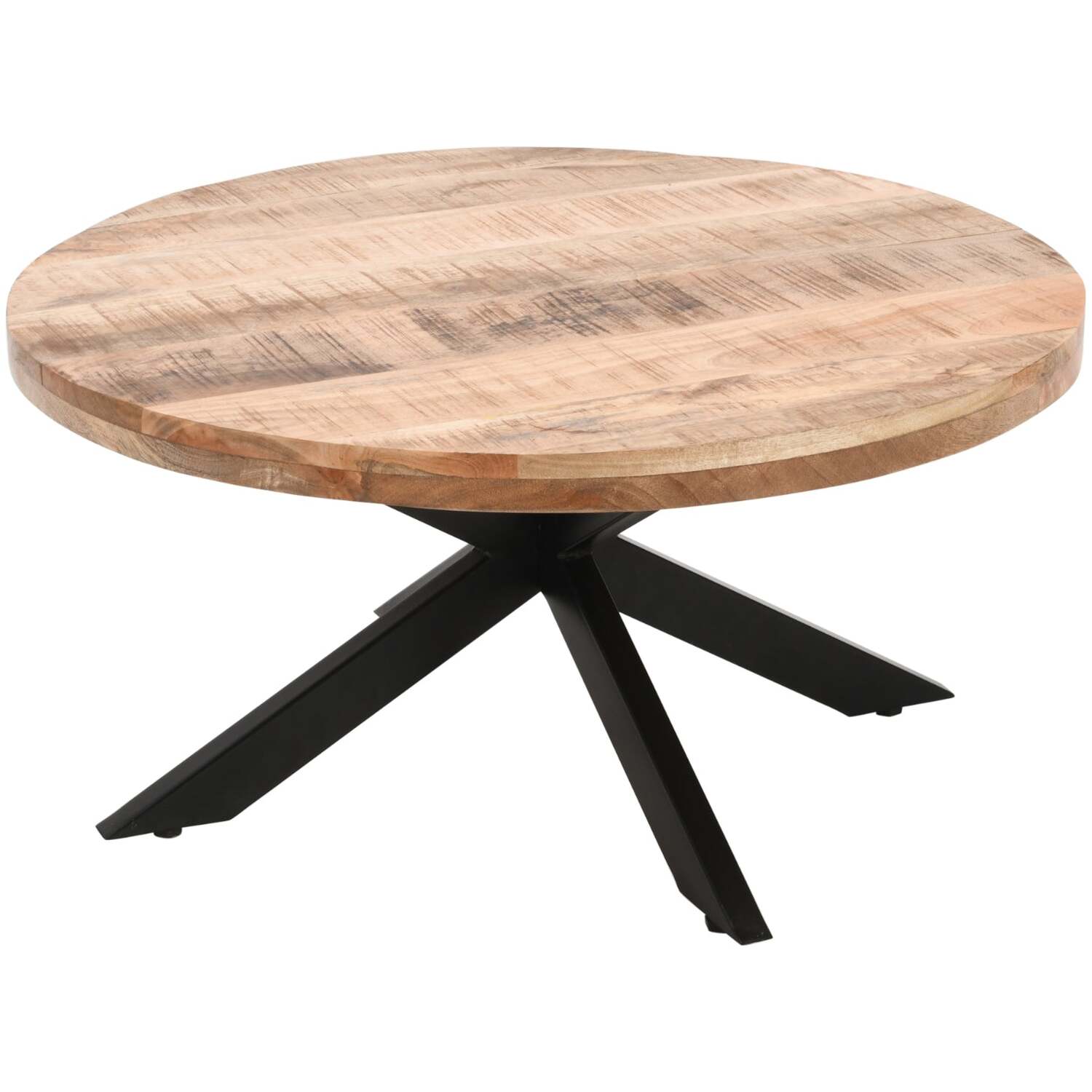 Merlin Mango Wooden Round Coffee Table Mushroom Style