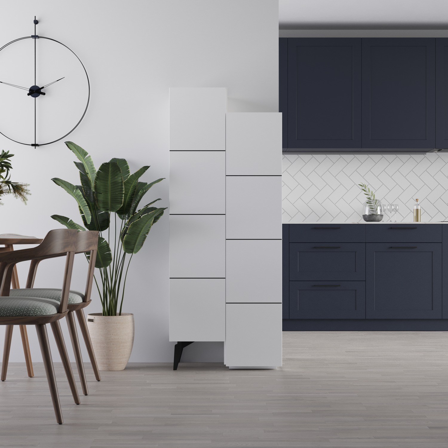 Decortie - Stair Modern Storage Cabinet Multipurpose - White thumbnail