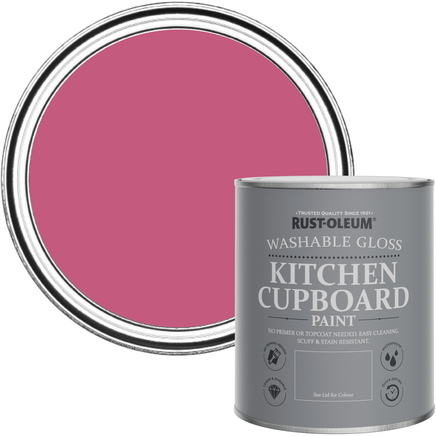 Rust-Oleum Kitchen Cupboard Paint in Gloss Finish - Raspberry Ripple 750ml
