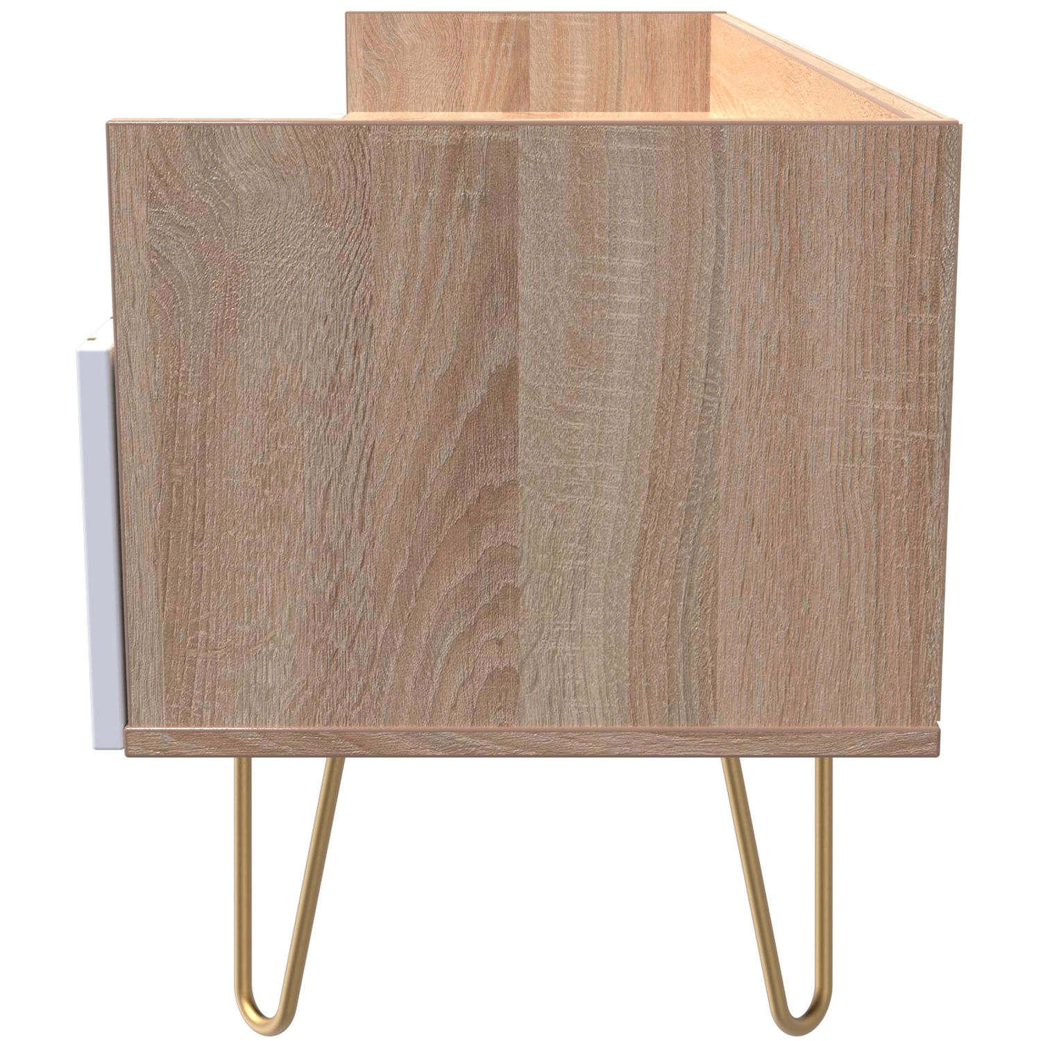Hong Kong Media Console Unit - Jigsaw White Bardolino Oak