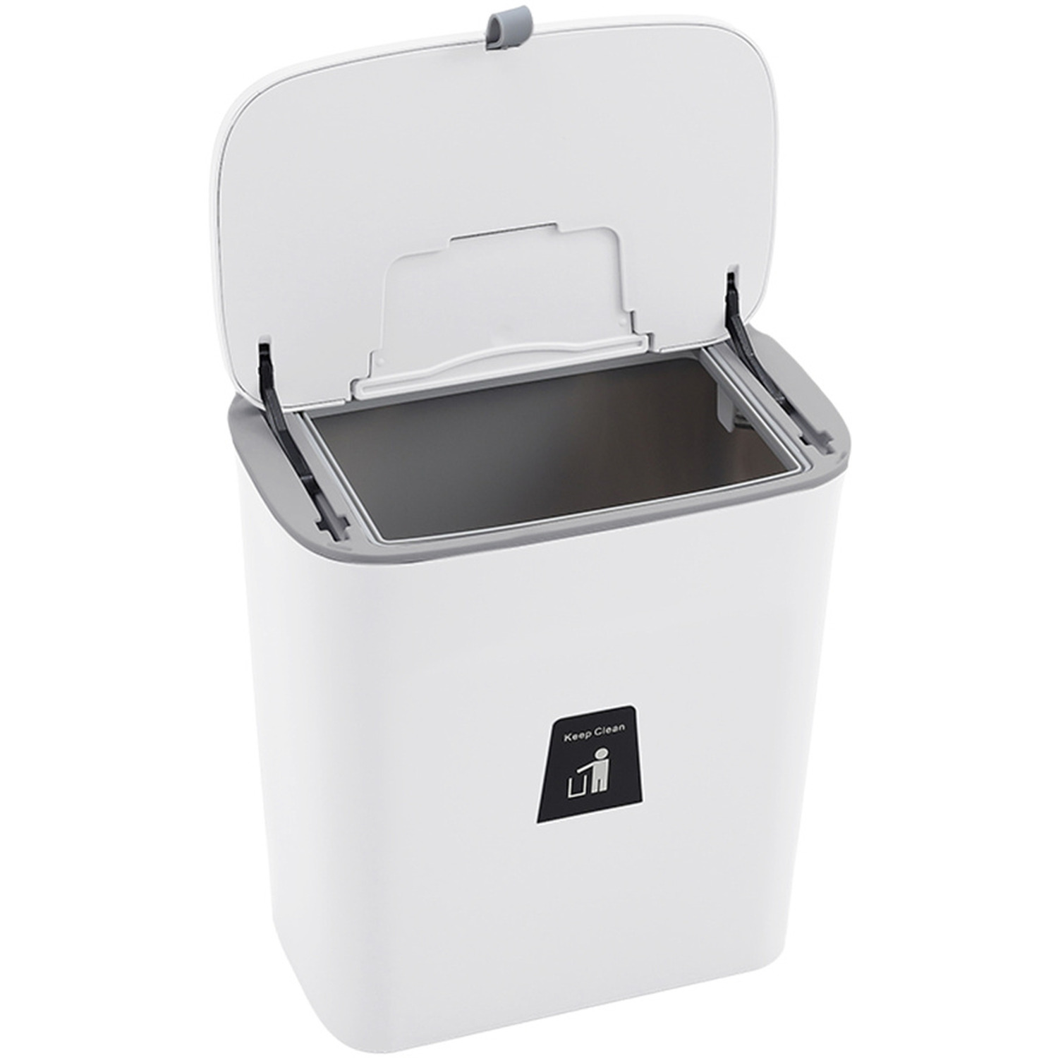 Kitchen Compost Waste Bin Hanging Trash Can - White