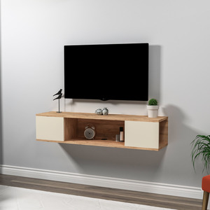 Floating TV Stand with Shelves Alfie