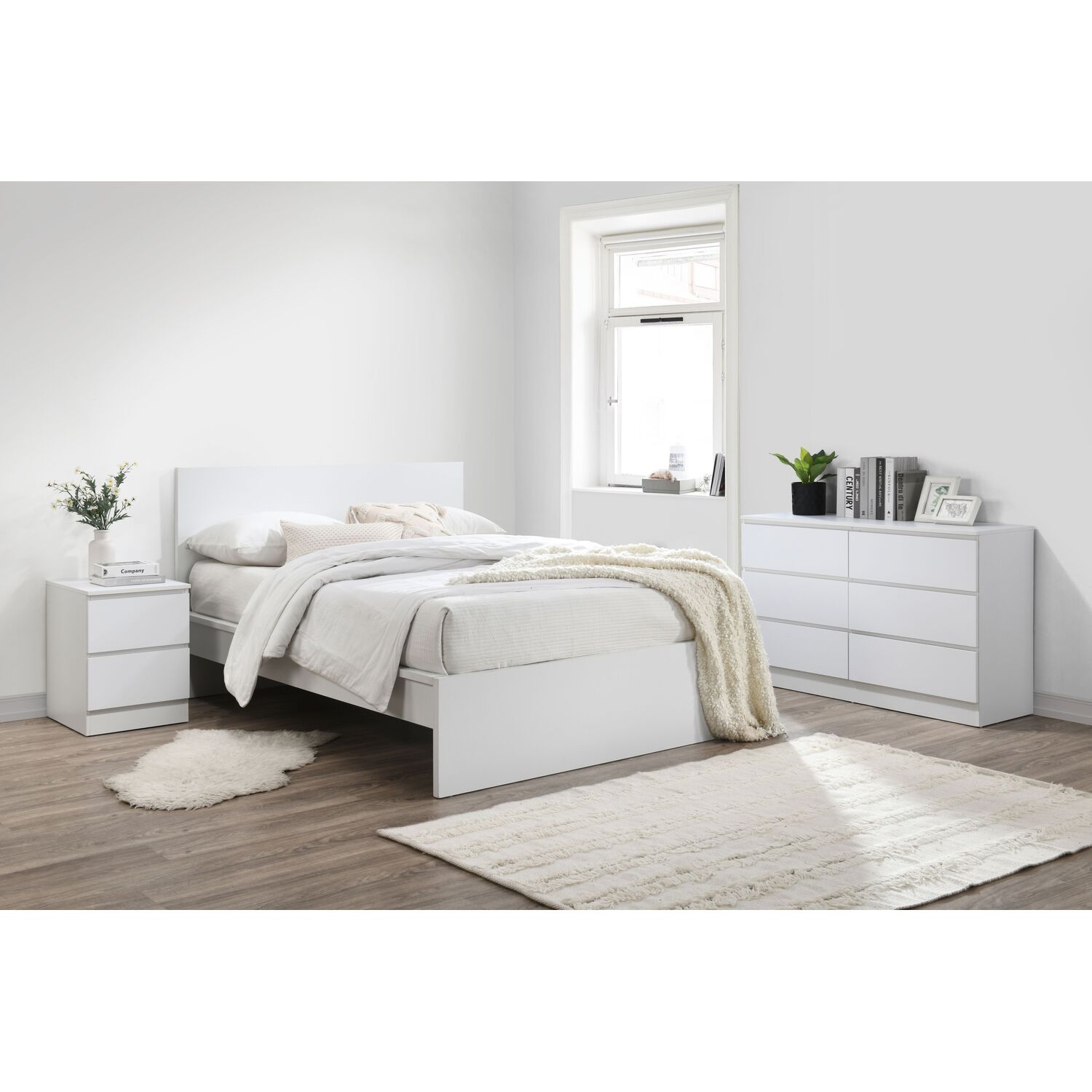 Oslo Double Bed - White