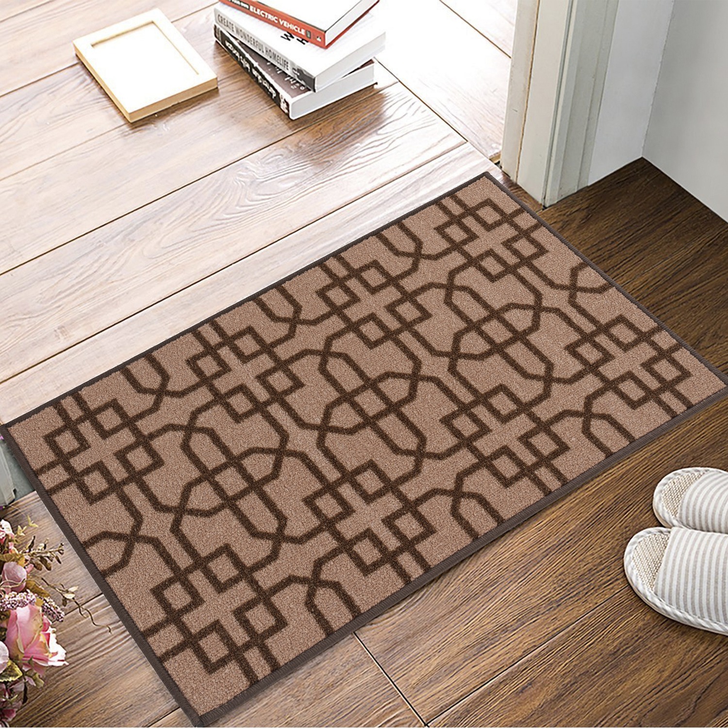 Non Slip Siam Gel Mats - Beige Brown / 67 x 220cm