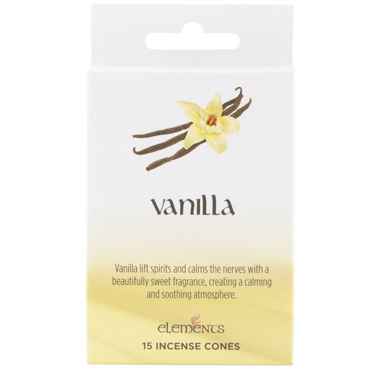 Set Of 12 Packets Of Elements Vanilla Incense Cones - White