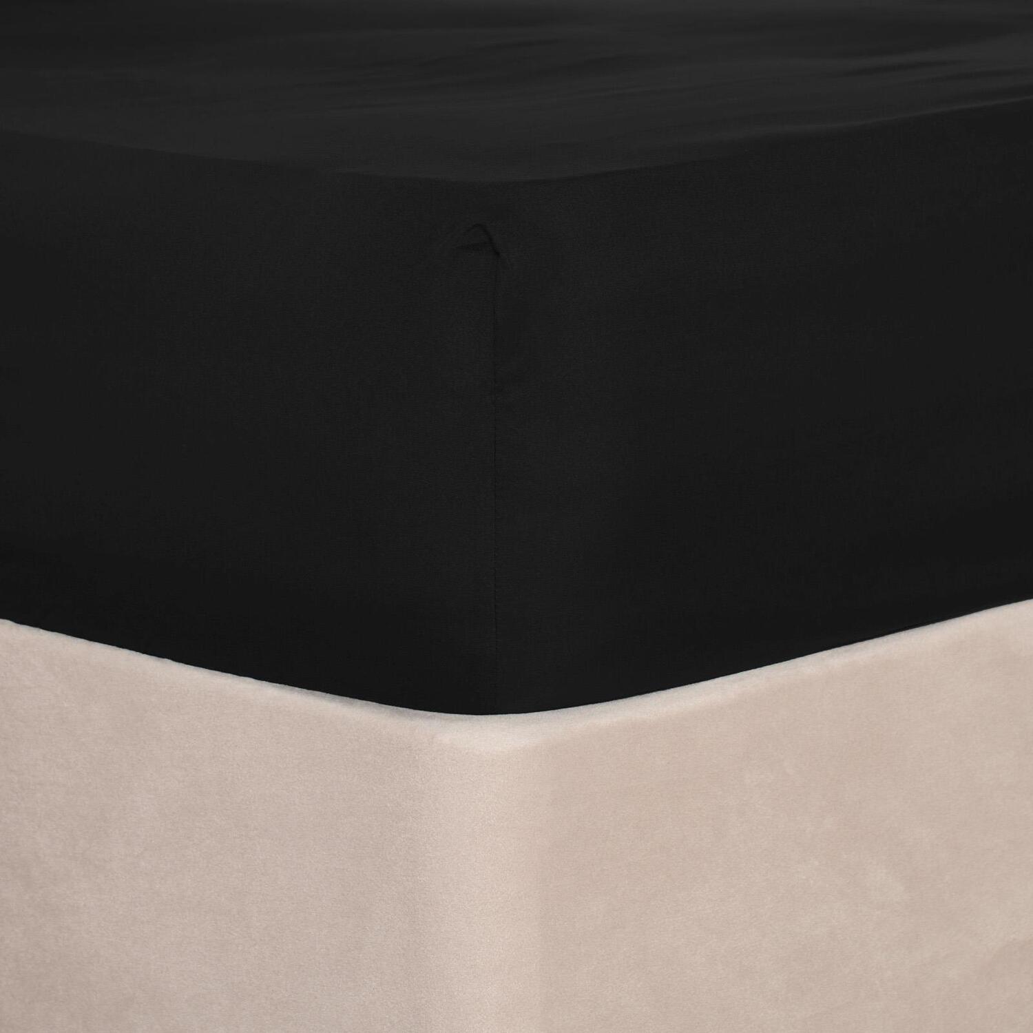 Plain Fitted Bed Sheet - Graphite Single Polyester