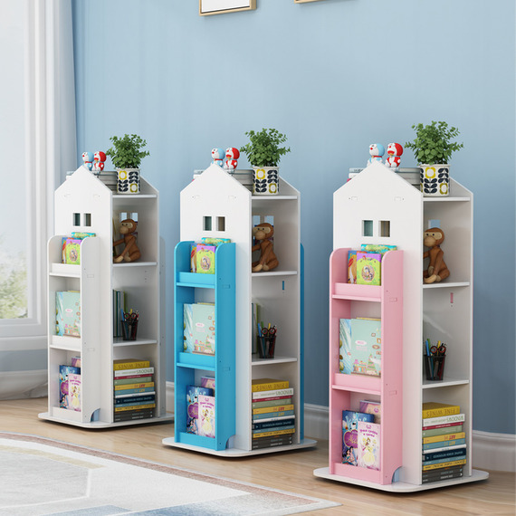 Kid's Swivel Wooden Bookcase
