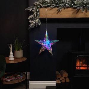 Battery Operated Light up Hanging Christmas Dreamlight Star with LEDs