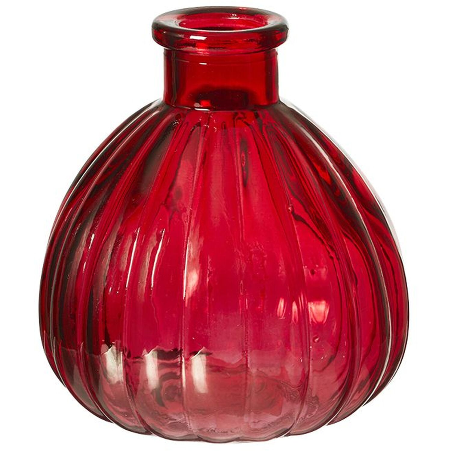 Ribbed Round Vase