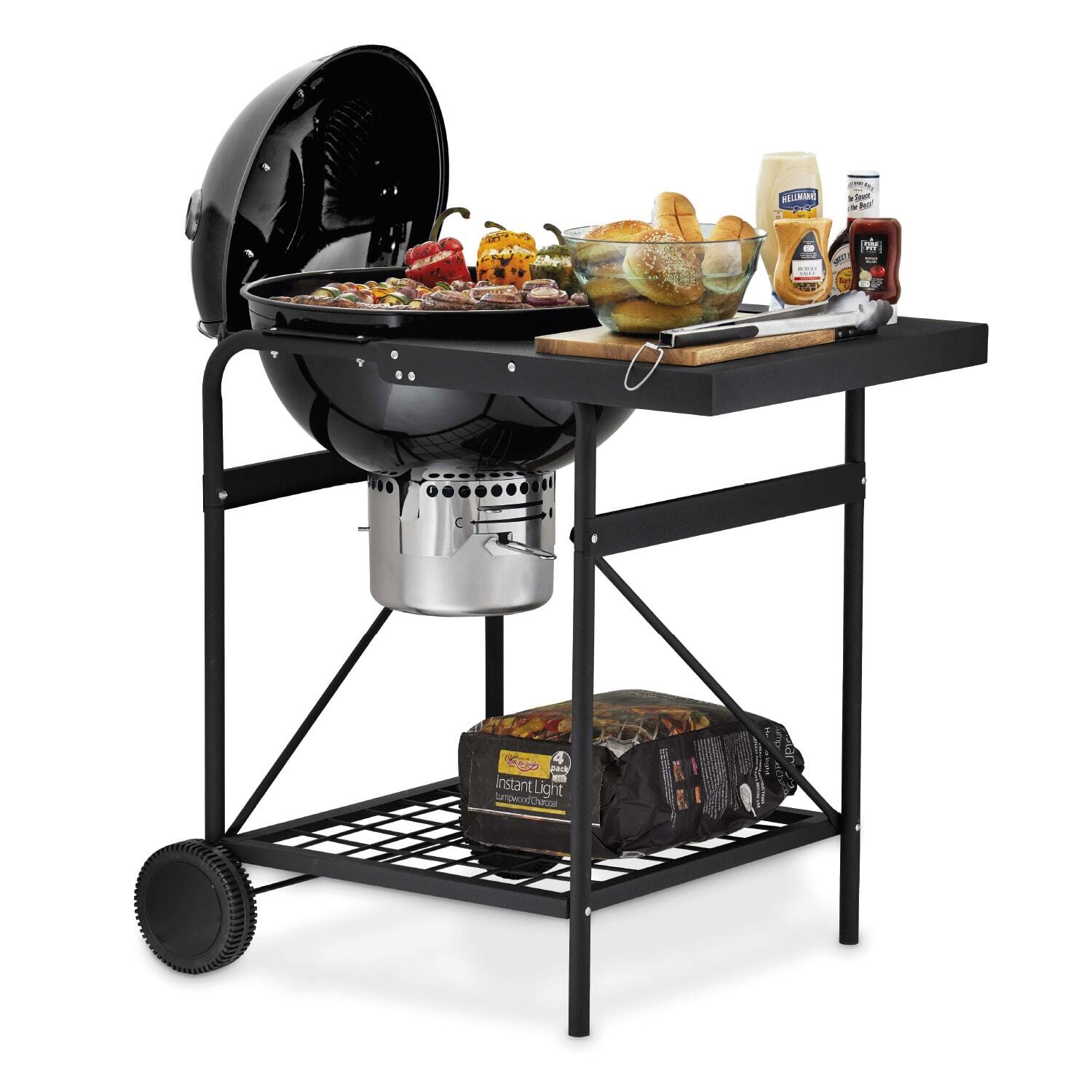 Kettle Table Kettle Grill and Side Table