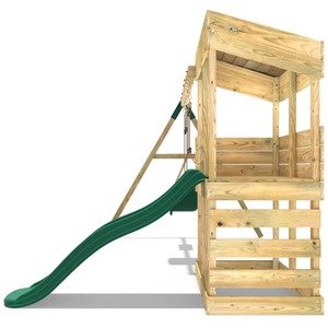 Redwood / 223cm Wooden Lookout Tower Playhouse with 6ft Slide shot 5044225