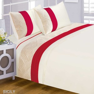 Quilted Sicily Duvet Cover and Pillowcase Set