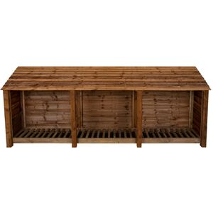 Triple Bay Wooden Log Store