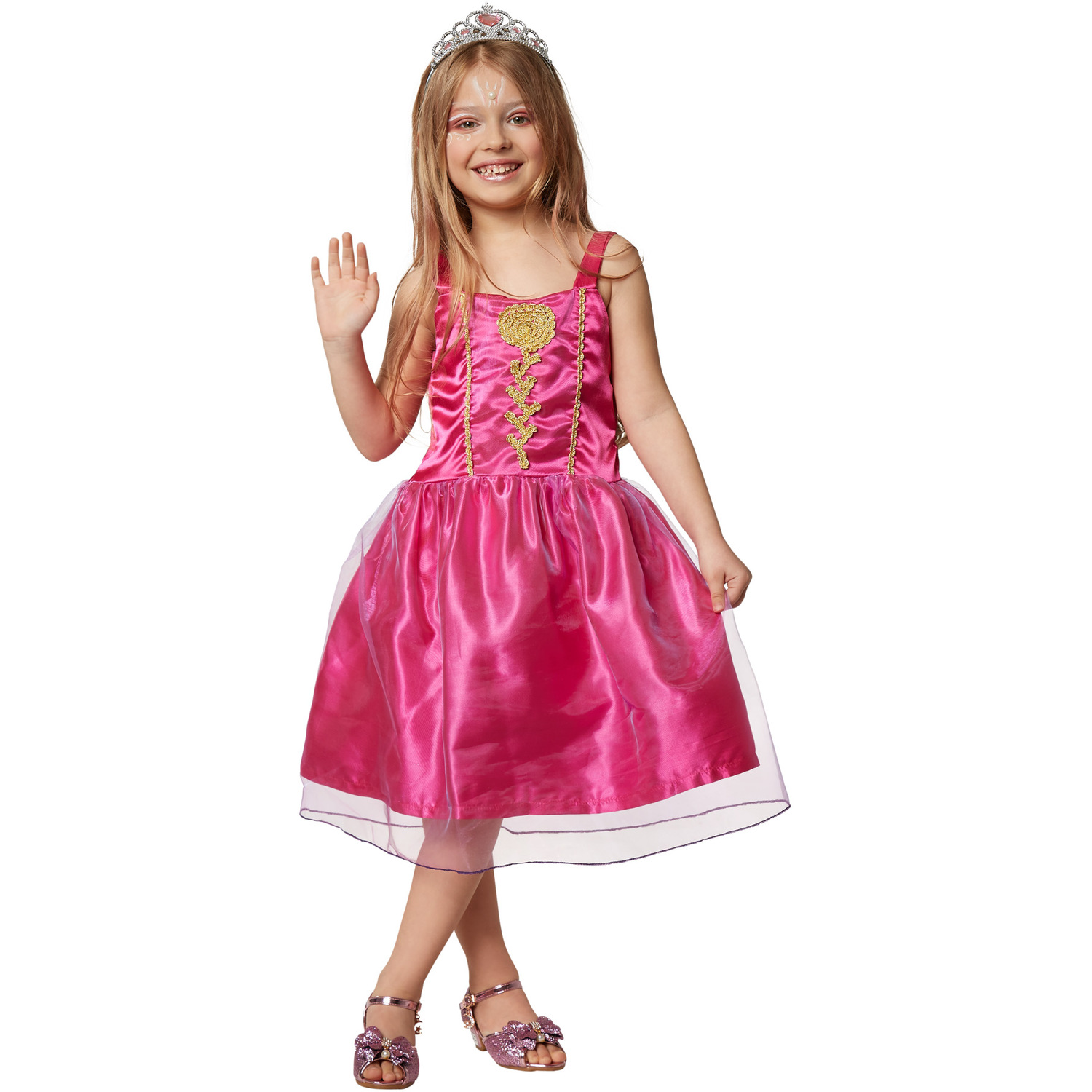 Princess Pink Rose Costume - Rose / 104 (3-4y)