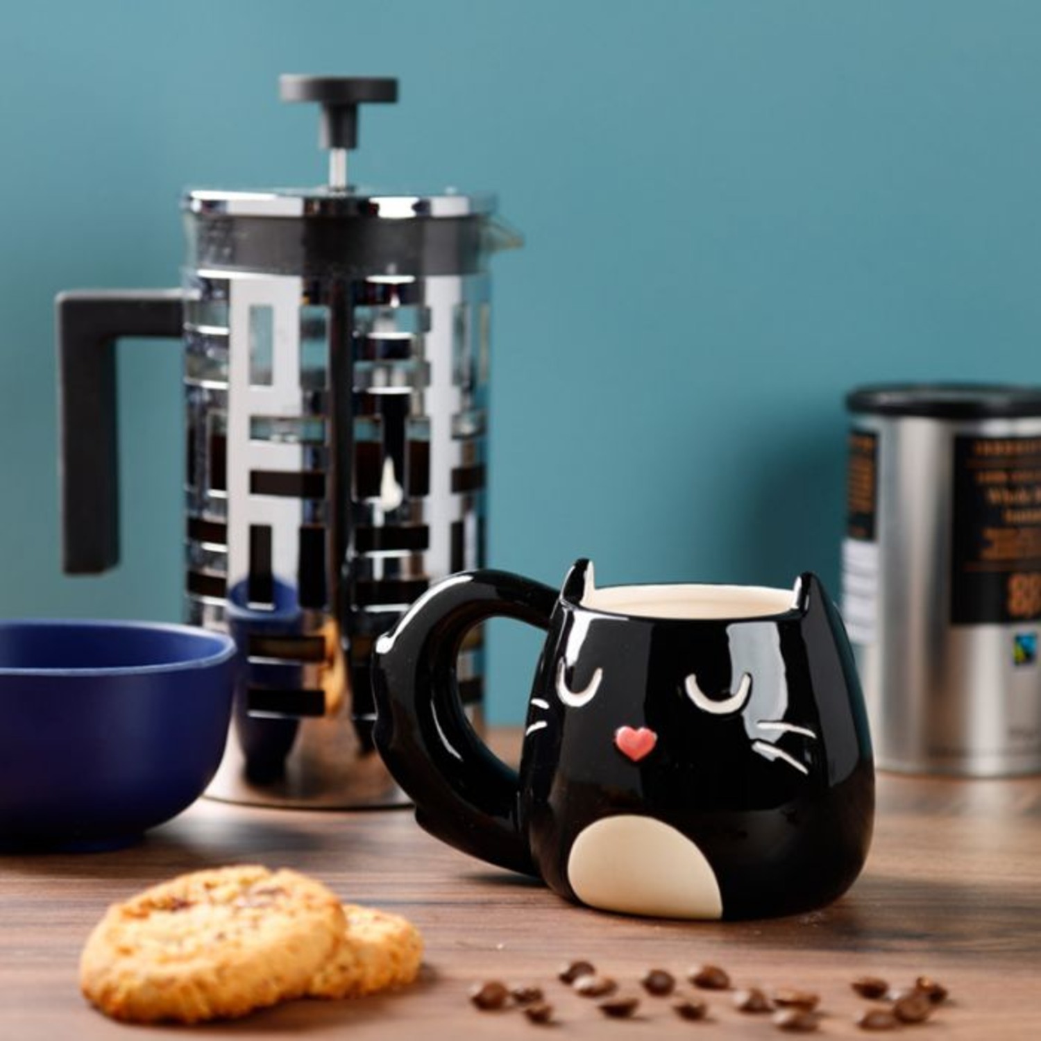 Image of Black Cat Mug Cat Designed Coffee&hellip;