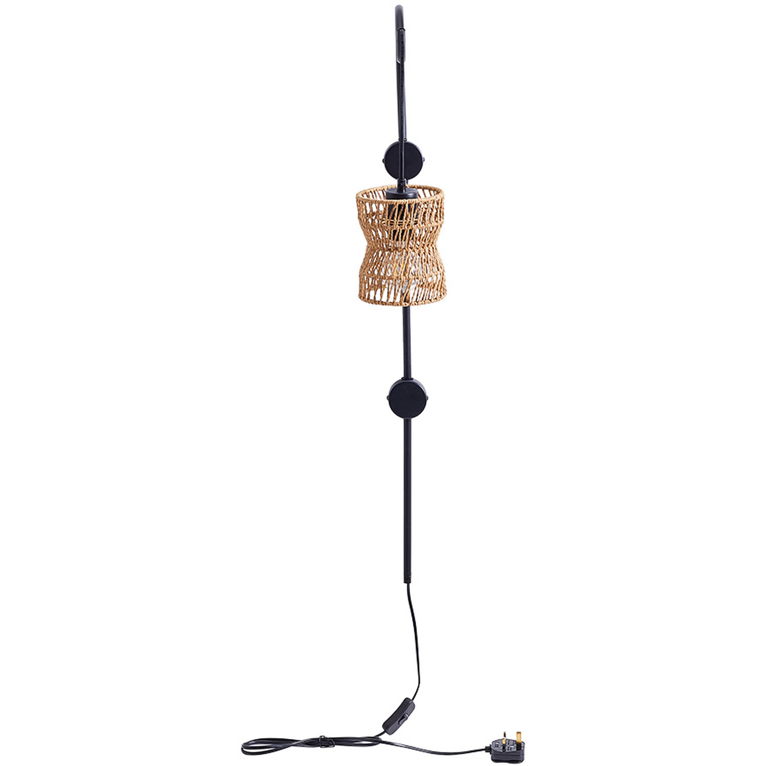 Paper String Lamp E27 Single Light Wall Lamp with Paper Rope String Wrap