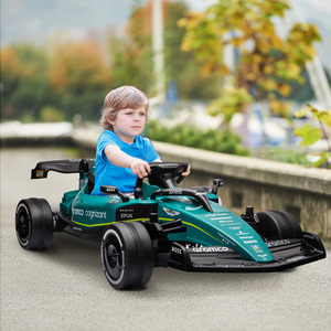 AIYAPLAY 12V Electric Go Kart with Shock-Absorbing Wheels