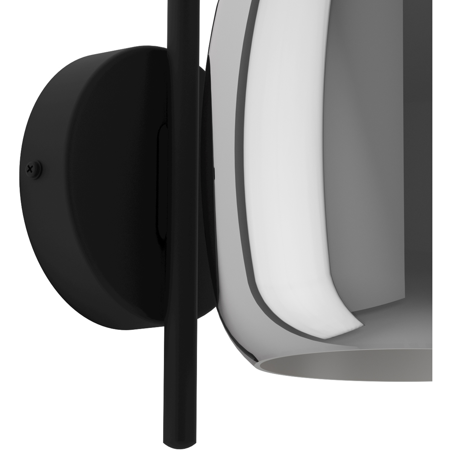 Ciampino Glass Modern Wall Light - Black