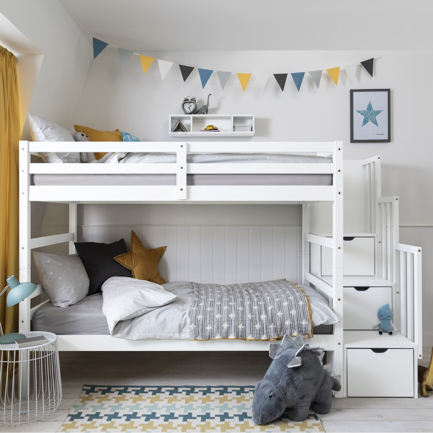 Maya Bunk Bed In White - White