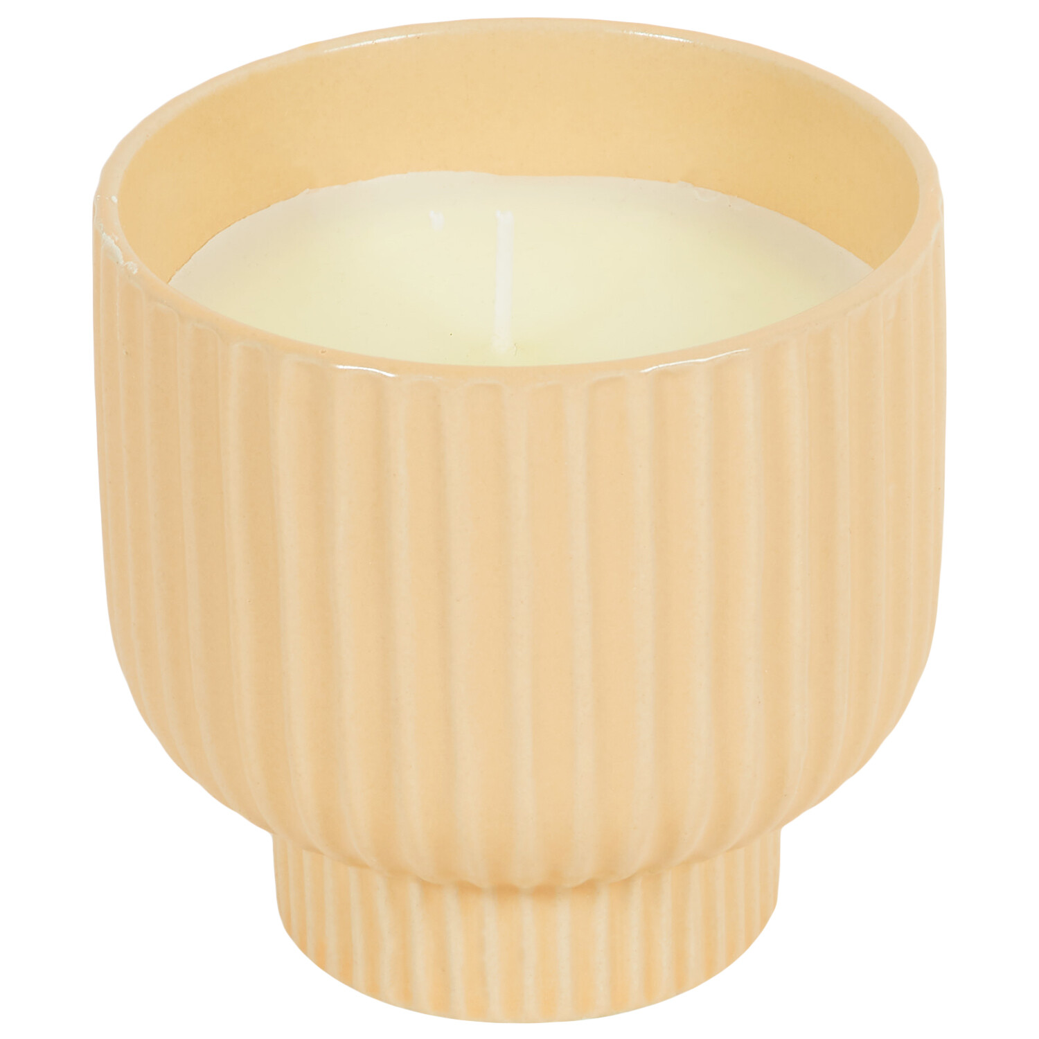 Ribbed Footed Citronella Candle