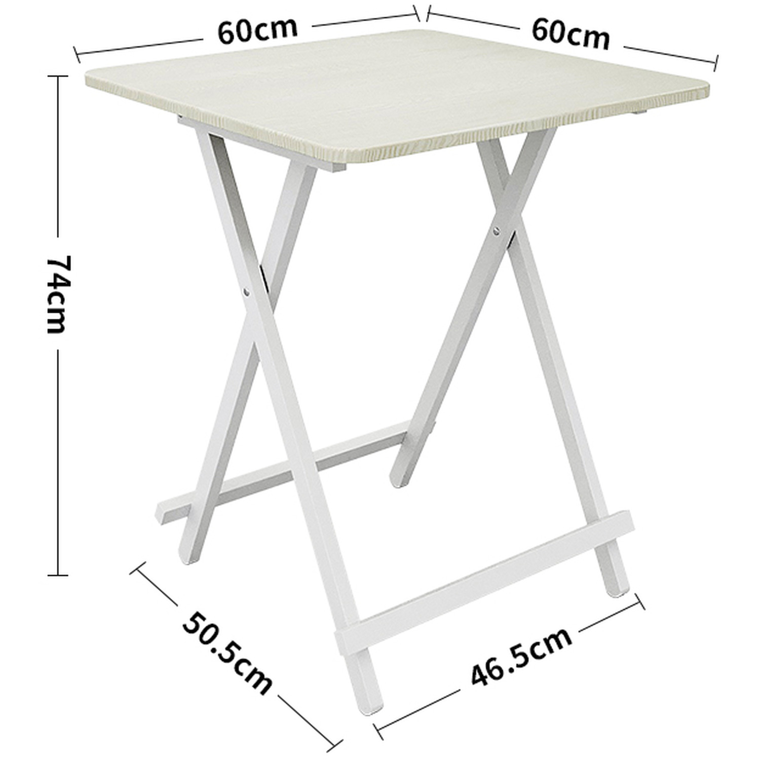 Simple Folding Dining Table Compact And Space-saving Design - White