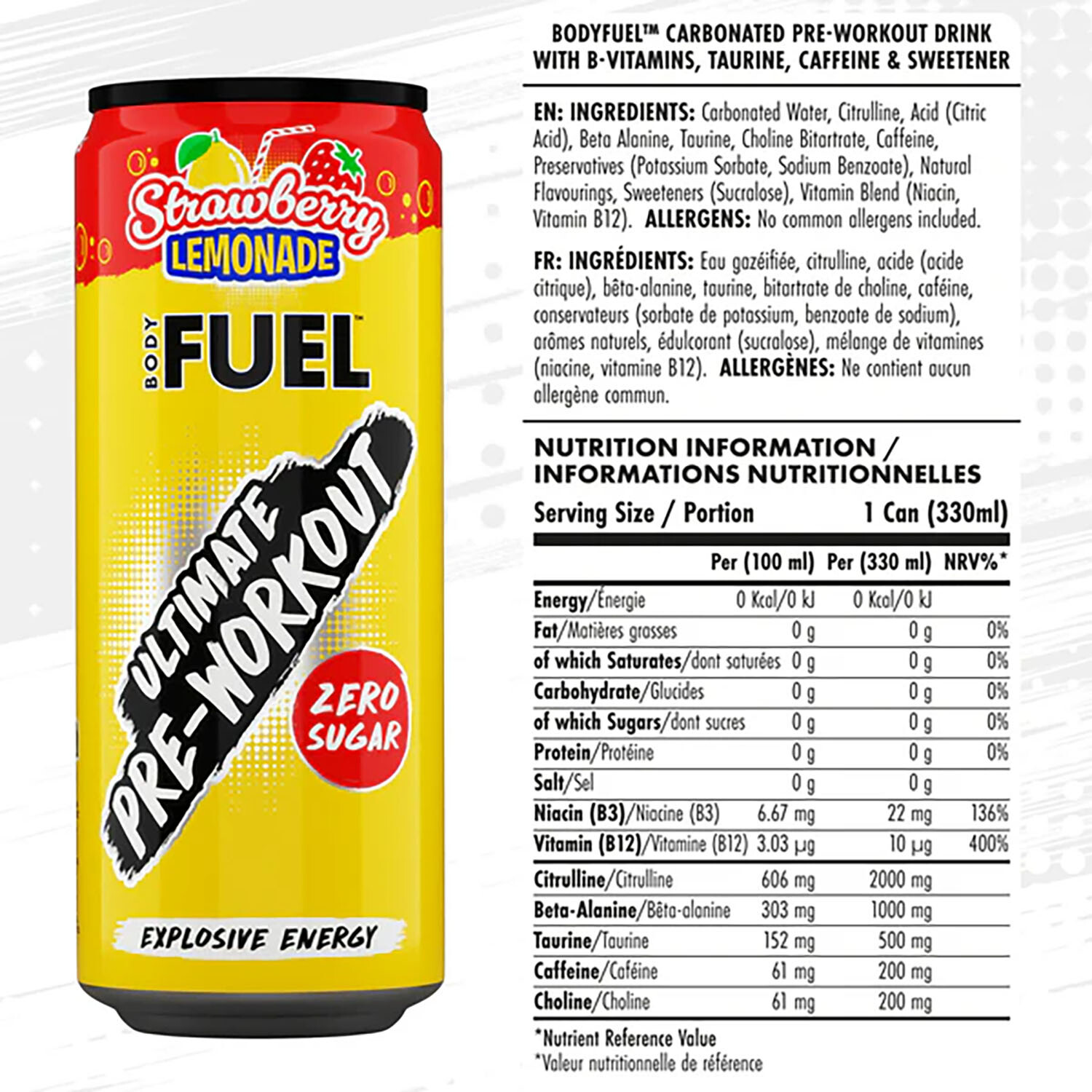 Body Fuel Pre-Workout Can