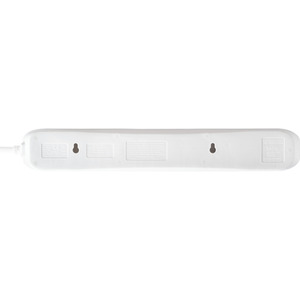 White Six Socket Extension Lead 2m Cable Surge Protected shot 7682900