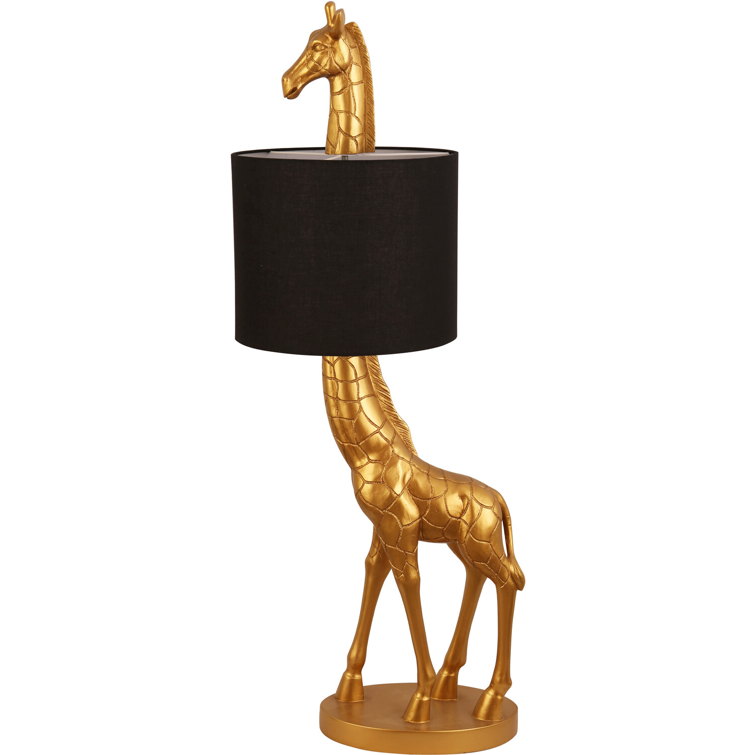 Giraffe Floor Lamp - Black And Gold