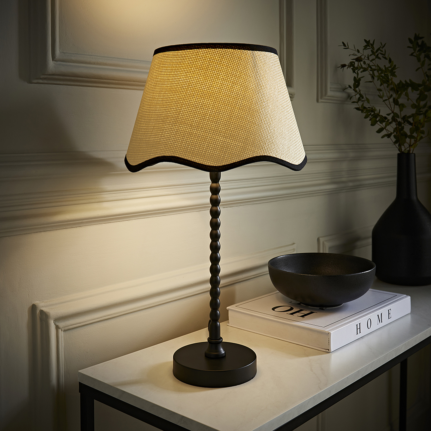 Maeve Bobble Table Lamp with Scallop Shade