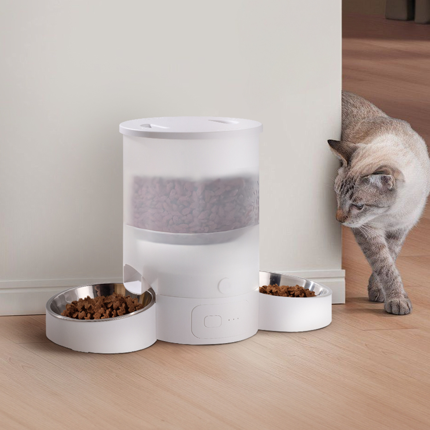 Livingandhome 3L Automatic Pet Feeder - White