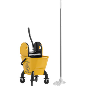 HOMCOM Mop Bucket with Wringer on Wheels for Floor Cleaning