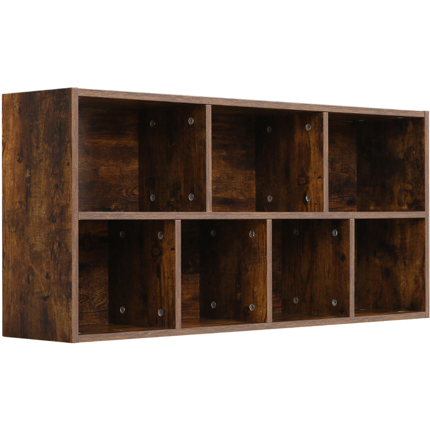 Direct Cube Wooden Bookcase Storage Shelving Unit - Brown
