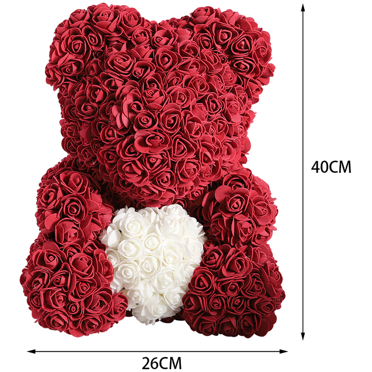 Livingandhome Rose Teddy Bear with LED Gift Box