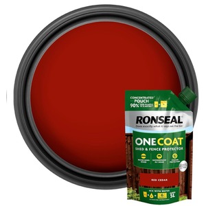 Ronseal Shed Fence Paint Red Cedar One Coat Concentrate Pouch 950ml