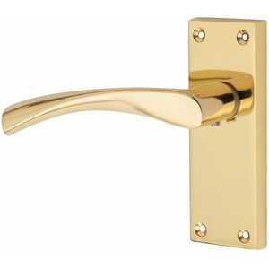 4 Pairs Victorian Scroll Astrid Door Handles Polished Brass
