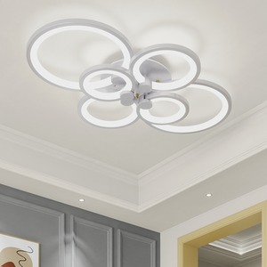 Nordic Design Circular LED Semi Flush Mount Ceiling Light