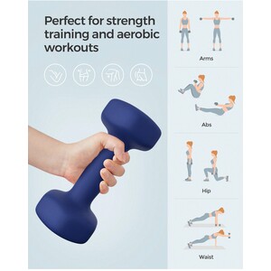 SONGMICS Neoprene Hex Dumbbells Set 2 x 2.5 kg