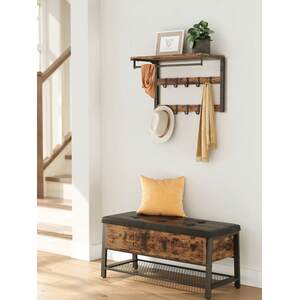 VASAGLE Wall-Mounted Coat Rack with Shelf
