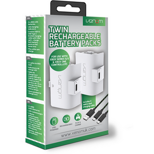 Venom Xbox Controller Rechargeable Battery Twin Pack White