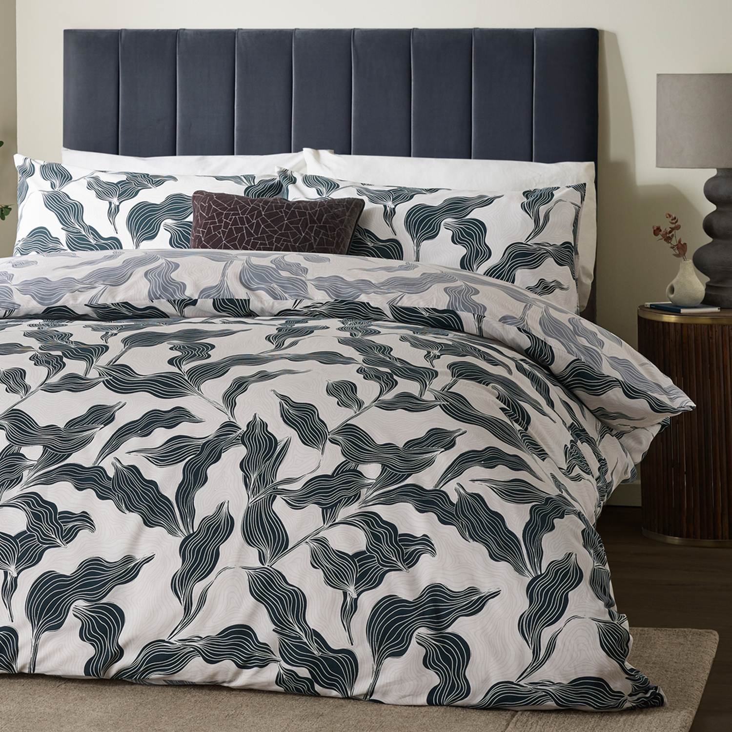 Lauro Printed Reversible Duvet Cover Set - Dusk Single