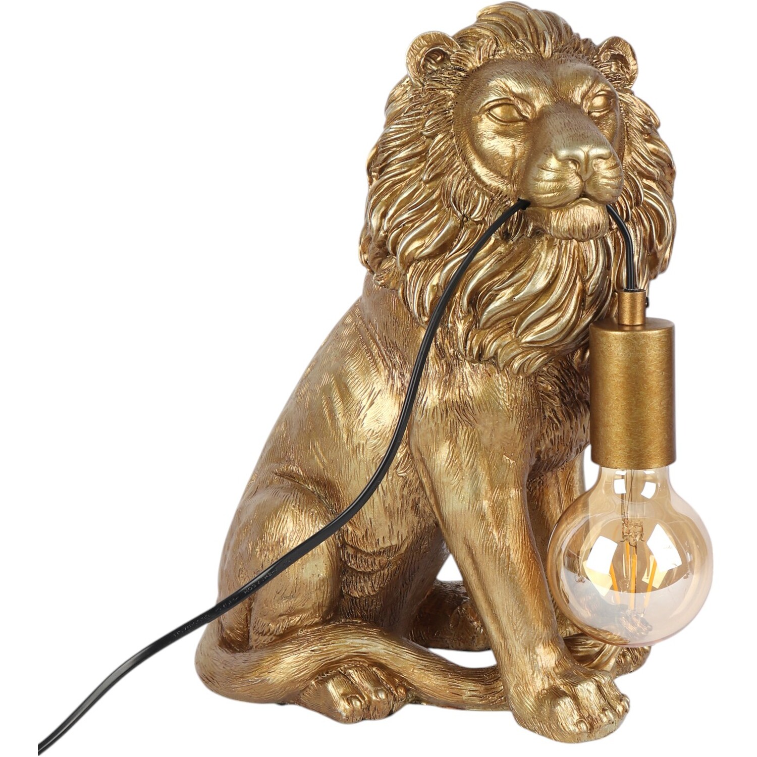 Lion Bulb Table Lamp - Gold