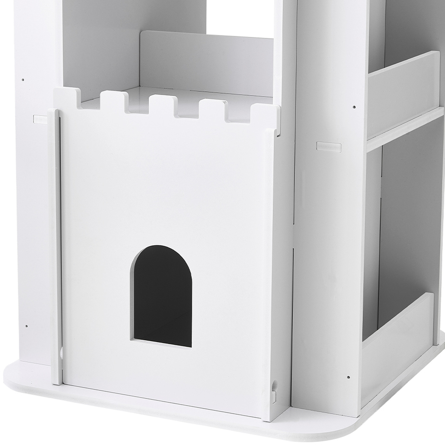 5-tier Castle Kids Rotating Bookshelf - White