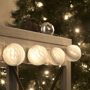 Christmas Paper Lantern String Lights