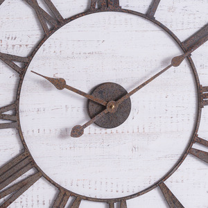 Rustic Wooden Clock With Aged Numerals For Country Charm