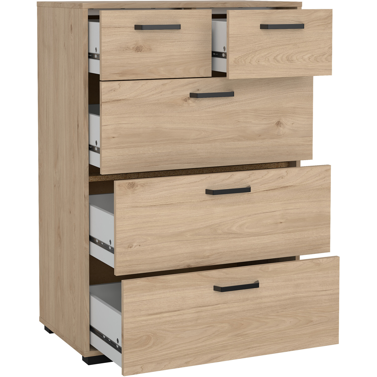 Sofia Wooden Chest Of Drawers - Jackson Hickory Oak