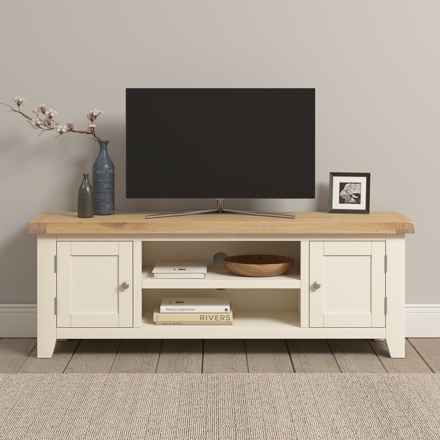 Windsor Straight Tv Unit Fully Assembled - Ivroy