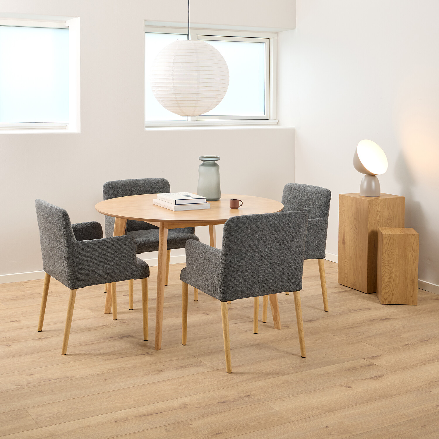 Roxby Round Dining Table - Oak 120cm